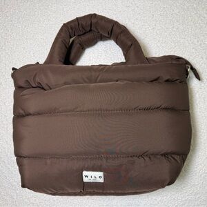 Wilo The Label Puffer Mini tote brown puffy